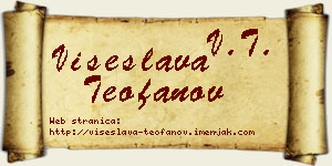 Višeslava Teofanov vizit kartica